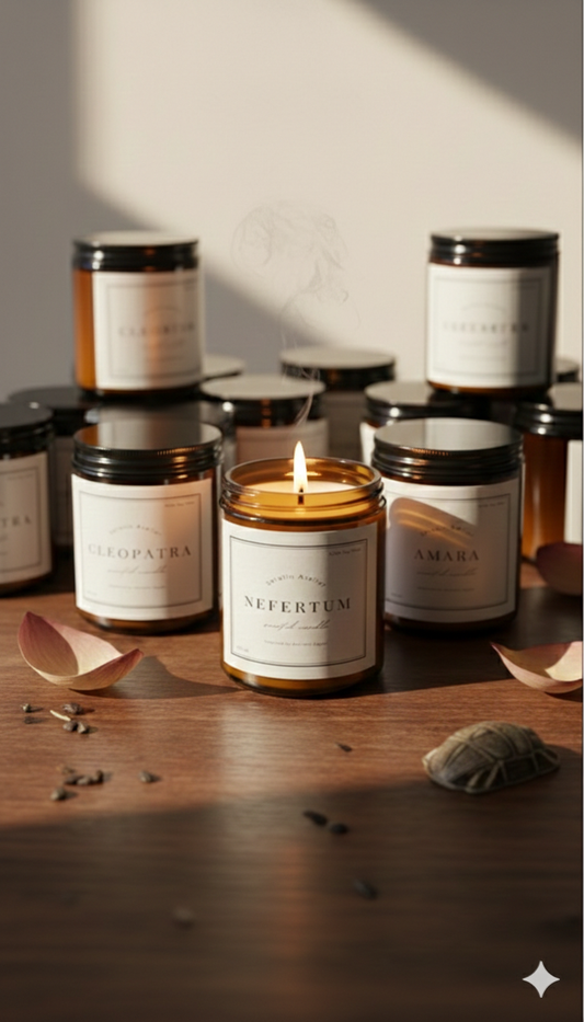 Amber Cam Tasarım Fason Soya Mum